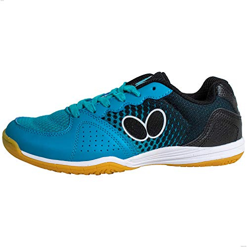 Butterfly Unisex Lezoline Vilight Shoes - Comfortable, Lightweight, Excellent Grip Table Tennis Tournament Professional Quality Ping Pong Shoe, Turquoise, 6