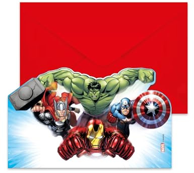 Procos Lot de 6 cartes d'invitation Avengers Infinity Stones