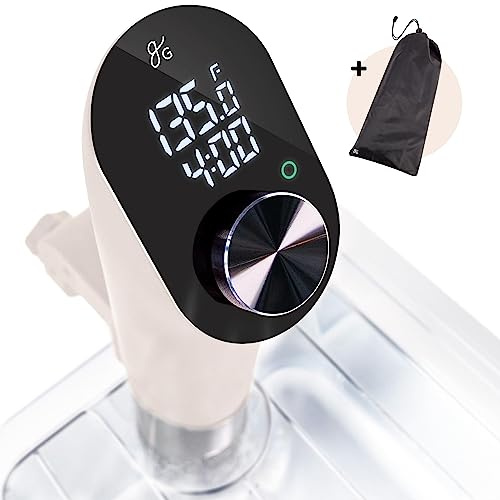 Greater Goods Kitchen Sous Vide Machine - Precision Cooker, Immersion Circulator, Brushless Motor, 1100 Watts (Birch)