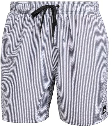 adidas Herren Stripey Classics Swim Shorts Short Length, Legend Ink/White, M