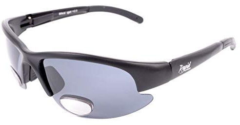 Rapid Eyewear lunettes de soleil polarisée à double foyer + 3.00 pour sport. Segment de lecture de lentille transparente inséré. Lunettes bifocales pour hommes et femmes