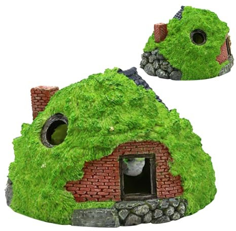Lyricalist Fischhaus für Aquarium, Höhle, Fischversteck, kleine Höhle, Kunstharz, Aquarium-Dekoration, Betta-Fischhaus, Aquarium-Dekoration