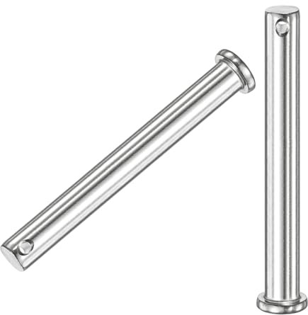 M METERXITY 2-Pack Single Hole Clevis Pins, M10 x 90mm 304 Stainless Steel Flat Head Clevis Pins for Mechanical Linkage/Fixed Parts/Ship Rigging, Link Hinge Pin Reusable