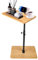 Gxpjycfob C-Shaped Side End Table, Adjustable Height Side Table Bamboo with Rotatable Phone Holder, Over Bed Table with Wine Glass Holder, Snack Coffee Tray Bed Side Table for Sofa Bed Bathtub(01)
