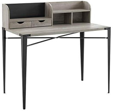 Eden Bridge Designs Desk, Grey Wash, One Size