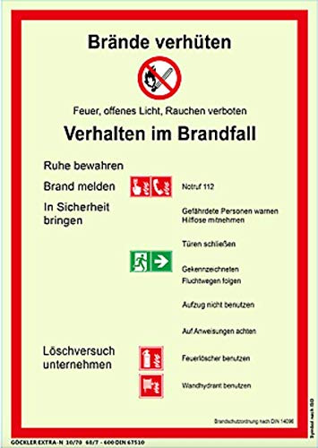 MBS-FIRE Dispositif de protection contre l'incendie Rétroéclairage de la pièce A ISO7010 DIN 14096