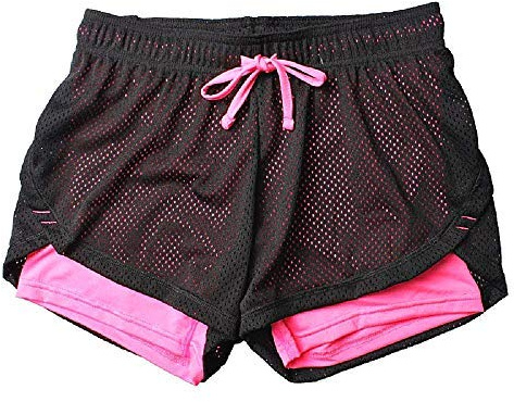 Inception Pro Infinite Shorts Sportivi Mare - Spiaggia - Pantaloncini - Donna - Fitness Sport - Ragazza - Colore Fuxia e Nero - Taglia XL