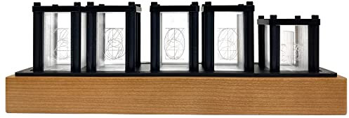 LED Nixie Clock, Glow Tube Clock Kreative Retro Digitaluhr Variable RGB Farbe Nixie Tube Clock 5-stelliges Kit mit USB EU Stecker für Büro, Schlafzimmer und Heimtextilien Home (Ahornholz)
