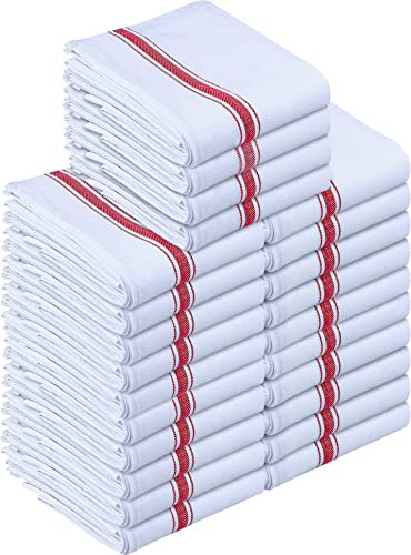 Utopia Towels 200GSM Küchentücher [24er Pack - 38 x 64 cm] Geschirrtücher aus 100% Baumwolle super saugfähig Maschinenwaschbare Geschirrhandtücher (Rot)