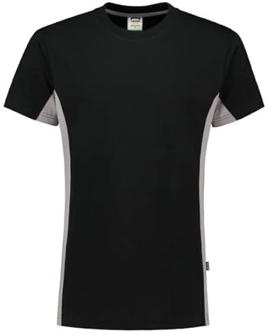 Tricorp 102004 Workwear Bicolor T-Shirt, 100% Gekämmte Baumwolle, 190g/m², Schwarz-Orange, Größe XL