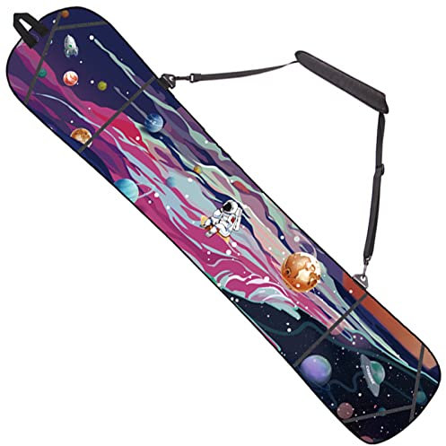 WEALTHY73 Snowboard-Schutzhülle Snowboard-Tasche Snowboard-Schutzausrüstung Wasserdichtes, Elastisches SBR-Gewebe, Verschleißfest und Schlagfest, Space,160CM