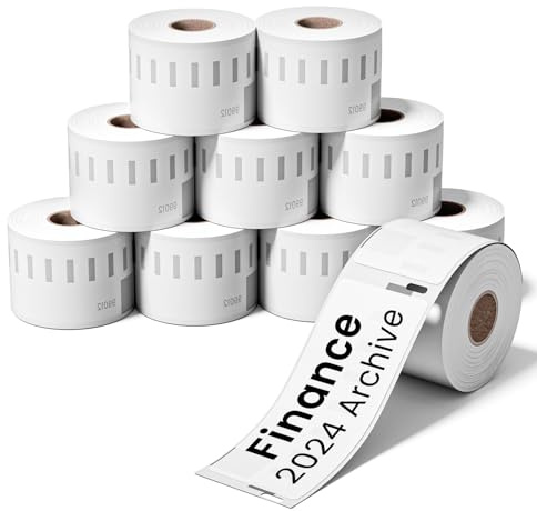 10 Rolls 99012 36mm x 89mm Address Labels Compatible with Dymo S0722400 Self-Adhesive Shipping Labels for DYMO Label Writer 4XL 450 400 330 320 Twin Turbo Duo, White (260/Roll)