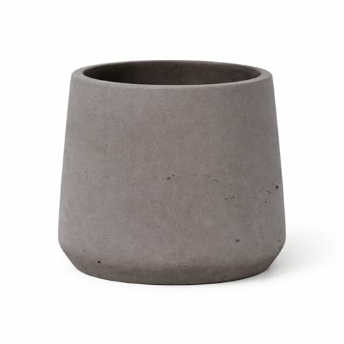 Finestgreen Patt Pflanzgefäß Mocha M | Blumentopf für Innen- und Außenbereich, Frostfest, UV-Beständig, wasserdicht | Blumenkübel Betonoptik