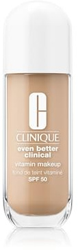 Clinique Even Better Clinical Fond de Teint Vitaminé SPF 50 Vitamines C, E + B3 | Couvrance Légère + Fini Radieux, 30 ml