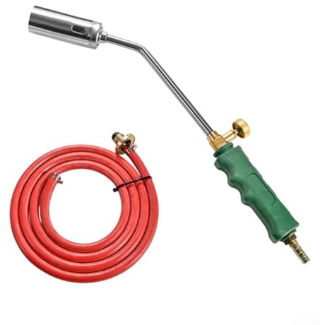 Antorcha lanzallamas con boquilla de acero inoxidable y interruptores de cobre. Herramienta de calentamiento al aire libre de interruptor único para la eliminación del pelo de cerdo, cocina, barbacoa