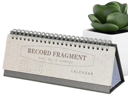 Calendario de escritorio pequeño 2026, bloques grandes a rayas, papel grueso, calendario de escritorio pequeño 2026, para suministros de oficina, escuela, aula, trabajo, citas, Navidad, Año Nuevo