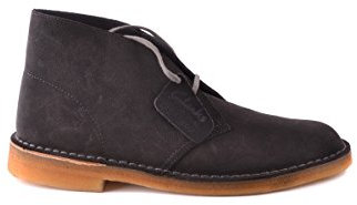 Clarks Original, stivali da deserto color grigio scuro scamosciato, da uomo, Grigio