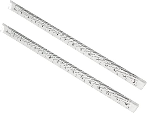 SULIUDAJI 2 Piezas Regla Triangular, Regla Recta, Regla de plástico de plástico Regla de plástico de plástico Regla Recta