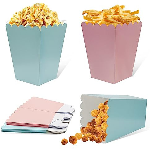 FINEASY 22 Stück Popcorntüten Klein Box Candy Container Partytüten für Salzstangen und Candybar Party Filmabend Geburtstagsfeier Snacks Behälter