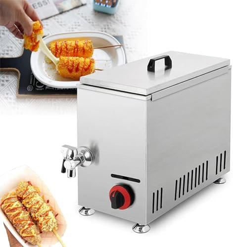DPLWJPP Freidora para Perros De Maíz,21l, Máquina Comercial para Hacer Palitos De Perritos Calientes Queso,Freidora Palitos Perritos Calientes,para Restaurante,Tienda,Hogar
