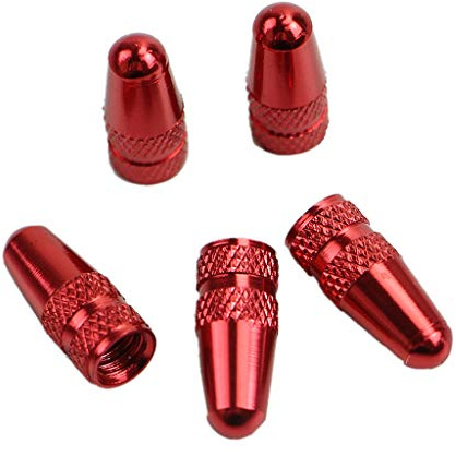5 Pcs Bicycle Valve Cap French Style Aluminum Alloy Portative Valve Cap Presta Bike Bicycle
