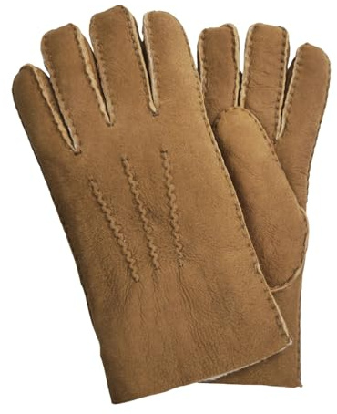 Infinity Leather Guanti da uomo in pelle scamosciata di montone di lusso
