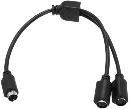 QUARKZMAN Cavo Video S 0.3 M, Mini DIN 4 Pin Cavo S-Video Maschio a Maschio Connettore Placcato in Argento per Trasferimento su Ricevitore TV Monitor S-VHS VCR DVD