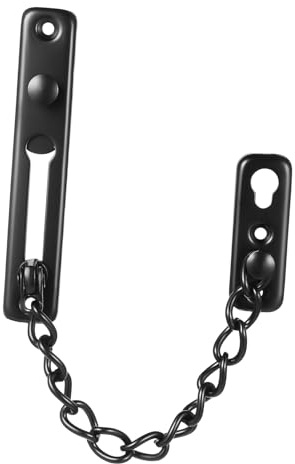 SEWACC Cadena de Seguridad para Puerta Interior Acero Inoxidable Cerradura con Pestillo Resistente Incluye Tornillos para Fácil Instalación Protección para Uso Versátil Hogares y Hoteles