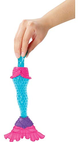 Barbie GKT75 - Dreamtopia Glitzer-Slime Meerjungfrau-Puppe mit 2 Slime-Beuteln, Abnehmbarer Flosse und Diadem, Spielzeug ab 3 Jahren