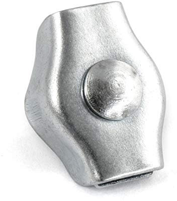 20 x 5mm Plat 1 boulon SERRE-CÂBLE, acier galvanisé, un clip fixant les extrémités libres des cordes en fil métallique, jute et polypropylène simplex [DQ-PP]