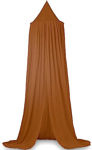 Deryan Baldacchino per cameretta dei bambini, 245 cm, in 5 colori, per bambini, per letto a baldacchino, per letto a baldacchino, per letto matrimoniale, canopy, Caramel