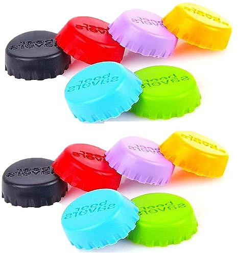 LMOGWL 12pcsTappo colorato della bottiglia del silicone, tappo riutilizzabile della bottiglia del silicone, utilizzato per sigillare i tappi della bottiglia di vetro della birra e del succo (6 colori)