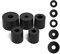 50Stück Unterlegscheiben Gummi, Gummidichtung Rund Gummi Unterlegscheiben Sortiment, Schwarze Gummitülle Washer Distanzscheibe Washer Sortiment Kit für Haushaltsgeräte Wasserhähne (18/20/25/30mm)