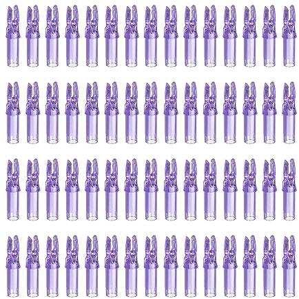 PATIKIL Tir Arc Flèche Encoches 6.2mm 0.244, 60 Paquet Insére Flèche Encoche Remplacement pour Tournage, Clair Violet