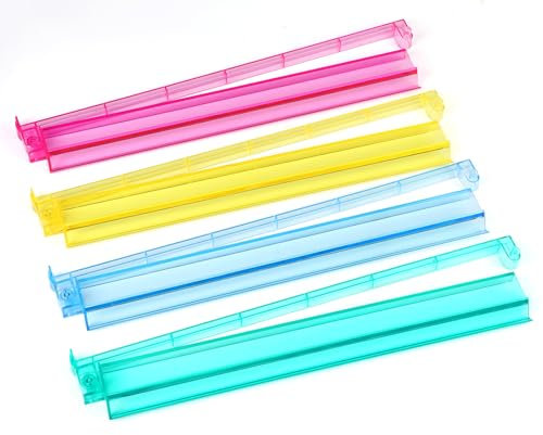 cdxhome Mah Jongg All-in-One Fliesenregal und Schieber–Set mit 4 transparenten Mahjong-Racks aus Acryl mit integrierten Schiebern–moderne amerikanische Majiang-Fliesenhalter(mehrfarbig)