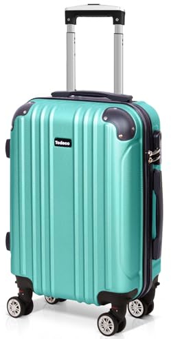 Todeco Valise de Voyage, Rigide e Légère ABS Valise de Voyage à roulettes Valises