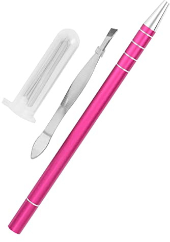 DOITOOL Friseurstift Edelstahl Haarschneide Stift Klein Für Augenbrauen Formung Bartgravur Mit 10 Klingen Und Pinzette Für Salon Und Barbershop