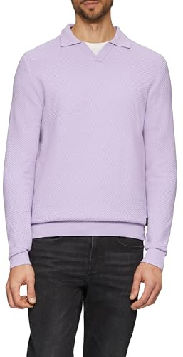 s.Oliver Strukturierter Strickpullover mit Polokragen