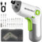WORKPRO Perceuse Visseuse Sans Fil 6Nm 3,6V, Visseuse Devisseuse Excentrique avec 21 Embouts, Barre d'Extension, Batterie 2000 mAh, Lumière LED, Câble USB, Boîte de Rangement, pour Bricolage, Blanc