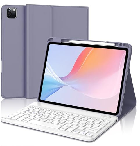 Tastiera Magnetica per Tastiera Italiana per iPad Air 5 Generazione 2022, QWERTY Italiano Keyboard Bluetooth Staccabile, Custodia con iPad Air 4 Generazione 2020/ipad pro 11 4/3/2/1 Generazione, Viola
