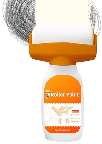 Wall Paint Touch-Up White, Painter's Roller - Quick-Drying Roller Brush for Wall Repairs, Wall Repair Roller Paint for Graffiti Scratches, Stains, Cracks, Wall Scratches