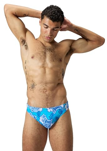 Speedo Men's Swimsuit Brief Eco Flex 2” Outseam Beachstar