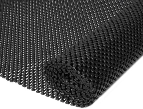SDLDEER Antirutschmatte 100 x 150cm Verdickt Teppich Antirutschunterlage | DIY Zuschneidbare Rutschfeste Matte für Tischtücher, Auto, Schubladen, Palette, Essgeräte, Obst (Schwarz)