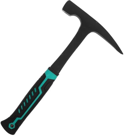 Amosfun Martello Geologico Professionale con Punta Affilata per Esplorazione Mineraria e Strumento Ergonomico per Lavori Campo Geologico e Campionamento Roccioso