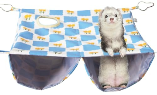Hamaca para Jaula para Mascotas - Diseño De Apertura De Múltiples Lados | Nest De Cama para Dormir Hurón Interior para Mascotas Pequeñas | Hamaca Colgante cómoda para conejeras de de Conig