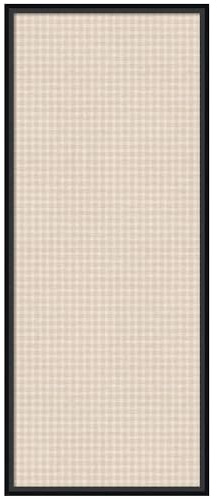 Kate and Laurel Framed Fabric Pinboard 17 x 41, Printed Linen Modern Bulletin Board for Use as a Vision Board or Wall Organization, Lucie Black Frame