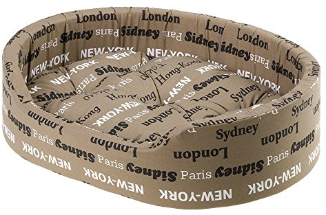 Ferplast Cuccia Cane Interno Dandy - Cuscino Rimovibile, Lavabile, Rivestimento in Cotone con Soffice imbottitura, ideale anche come Cuccia Gatto, 45 x 35 x h 13 cm, Azzurro
