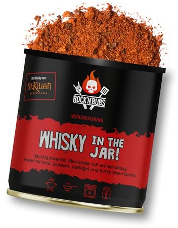 ROCK'N'RUBS - Whisky In the Jar! | Würzmischung mit Paprika und Whisky Pfeffer | Gewürzdose, 140 g