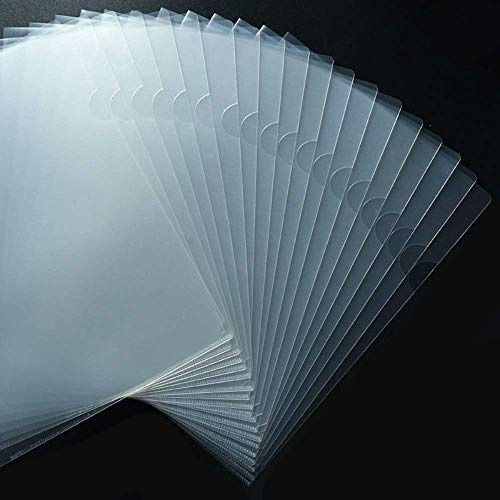 Upgraded 30 Packs A4 Transparent Folders Clear Plastic Open Top & Side Cut Flush File Wallet 220 Micron Thicker pp Report File Project Presentation Covers by JIKIOU