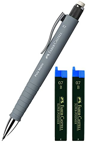 Faber-Castell 133388 – Poly Matic, 0,7 mm (grå + påfyllning)